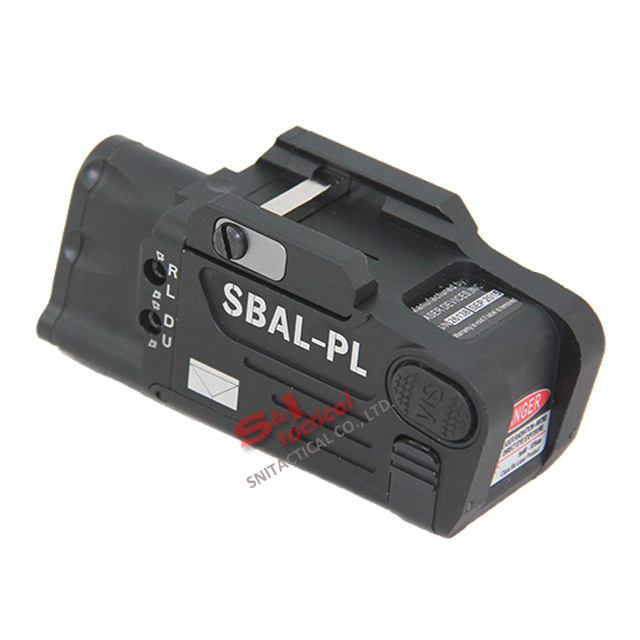 Tactical CNC Making SBAL-PL LED Weapon Light With Red Laser BK